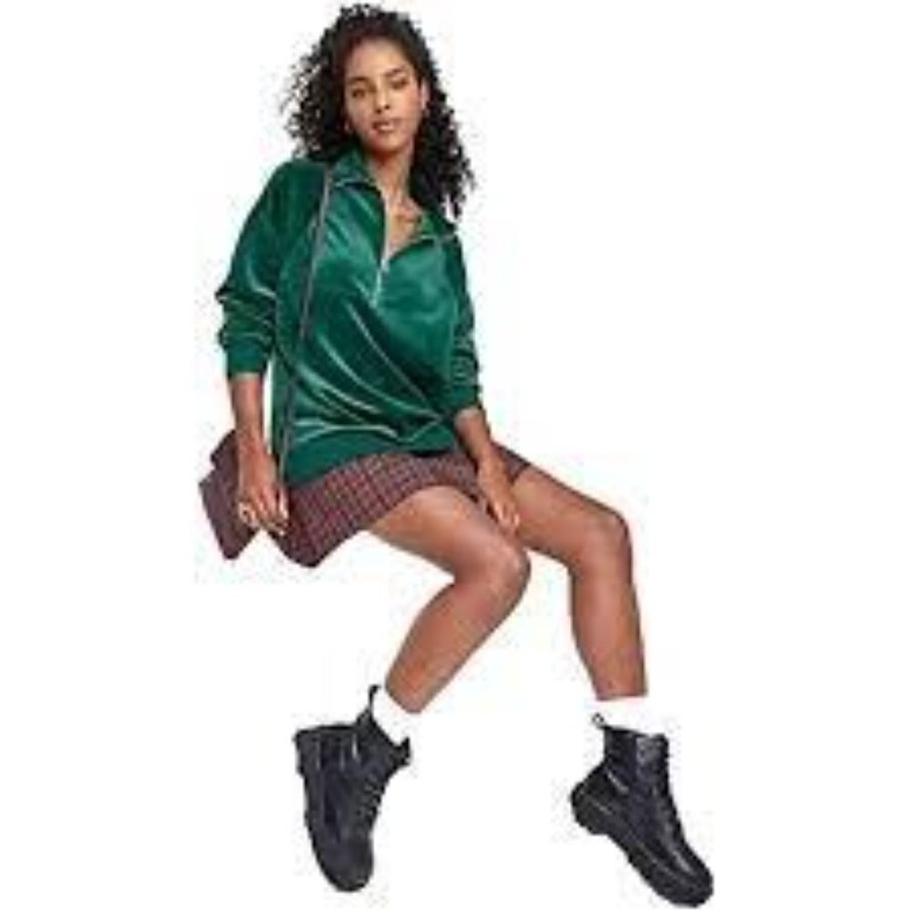 Women's Quarter Zip Velour Tunic Sweatshirt | Wild Fable | Large - Picture 3 of 12